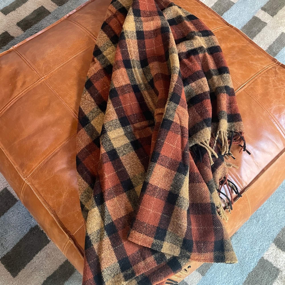 Plaid Wool Scarf